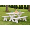 Dura-Trel Vinyl Picnic Table w/Unattached Benches 18 815T5pZdi3L