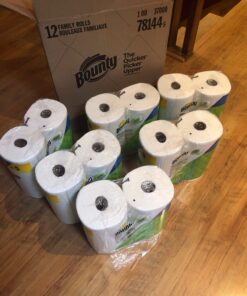 Bounty Quick-Size Paper Towels, White, 12 Family Rolls = 30 Regular Rolls 37 815T6jHGc7L