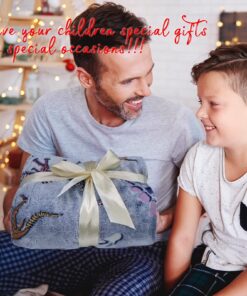 Glow in The Dark Blanket Dinosaur Blanket for Boys Girls Kids Cute Dino Throw Blankets for Couch, Kids Fleece Blankets, Soft Warm Plush Dinosaur Toddler Blanket Luminous Florescent Throw Size 50" x 60" (130 x 150 cm) 13 815TFxBZNHL