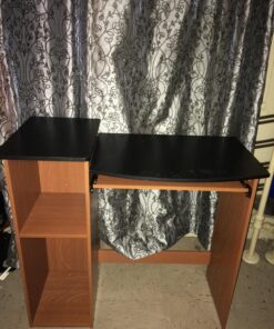 Furinno Econ Multipurpose Computer Writing Desk, Light Cherry/Black With Storage 39 815TcLi14UL