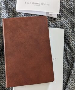 BEECHMORE BOOKS Ruled Journal Notebook - A5 Brown 160 Lined Pages 8.3 x 5.8 inch | Hardcover Leather Daily Journals For Writing - Thick 120gsm Cream Paper | Gifts for Men, Women, Notebooks For Work Chestnut Brown Large (5.75" x 8.25") 37 815TeIgiSpL