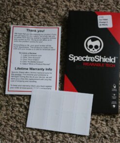 Spectre Shield (8-Pack Screen Protector for Fitbit Charge 2 (1" inch) Screen Protector Case Friendly Accessories Flexible Full Coverage Clear TPU Film 1"-inch 23 815UE5zh4L