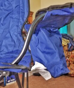 Coleman Portable Camping Chair with 4-Can Cooler, Fully Cushioned Seat and Back with Side Pocket and Cup Holder, Carry Bag Included, Collapsible Chair for Camping, Tailgates, Beach, and Sports Blue 49 815V5 dReRL