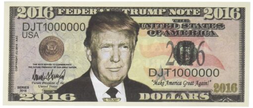 Set of 100 - Donald Trump 2016 Presidential Dollar Bill