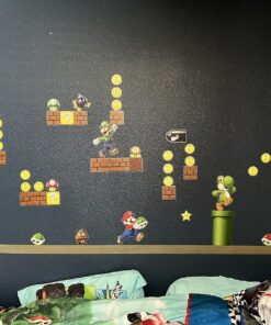 RoomMates RMK2351SCS Nintendo New Super Mario Bros Build a Scene Peel and Stick Wall Decals, Multicolored 25 815VNjeEyUL
