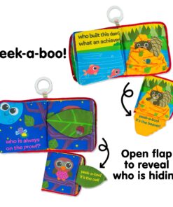 Lamaze Peek-A-Boo Forest Soft Baby Book - Clip-On Cloth Book - Washable Crinkling Fabric Pages for Sensory Play - Teething and Learning Toys for Babies - 6 Months and Up 43 815Vmu1xYL
