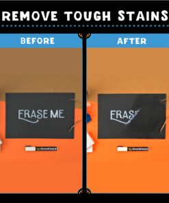 VersaChalk 100% Natural Chalkboard Cleaner Spray and Eraser Kit (250 mL) - Remove Liquid Chalk Marker Ink from Chalk Board Signs, Whiteboard, Dry Erase Marker Board, and Blackboard 1 Count (Pack of 1) 29 815W3aeaDmL