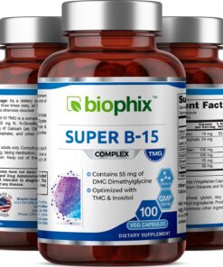 Super B-15 100 Vcaps - Niacin Calcium Choline Inositol DMG TMG - Supports Healthy Oxygen Energy Levels 8 815WGfI6eGL