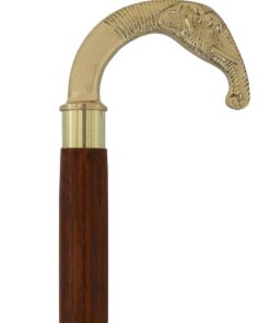 Alternative view of 36" Elephant Head Walking Stick - Inspired by Irish Walking Stick Designs - Handcrafted Canes and Walking Sticks