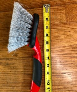 Mothers Car Wash Brush, Wheel and Fender Brush, Short Handle Tire Cleaner for Car Detailing, 10 Inch, Red/Black Standard 48 815XaErlFSL