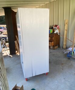 4" Swivel Plate Caster Wheels, PRITEK Heavy Duty Metal Caster Wheels Lock The Top Plate and The Wheels Replacement for Industrial Trailer or Large Home Furniture (Bearing 300lbs Each, Set of 4) Red 23 815YlrzUCSL