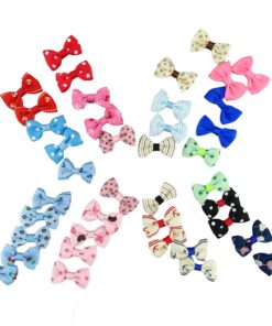 Alternative view of HONBAY 40pcs/20pairs Baby Pet Dog Hair Clips Cat Puppy Bows Small Bowknot Pet Grooming Products Mix Colors Varies Patterns Pet Hair Bows Dog Accessories