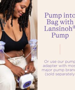 Lansinoh Breastmilk Storage Bags, 200 Count Value Pack, Easy to Use Milk Storage Bags for Breastfeeding, Presterilized, Hygienically Doubled-Sealed, for Refrigeration and Freezing, 6 Ounce 200.0 24 815ZcFCvbbL