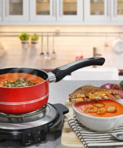 Elite Gourmet ESB-300X Single Countertop Coiled Burner, 1000 Watts Electric Hot Plate, Temperature Controls, Power Indicator Lights, Easy to Clean, Black 19 815ZdDej7KL