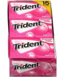 Trident Bubble Gum Sugar Free Gum, 14 Count (Pack of 15), Total 210 Sticks