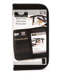 Drawing and Sketching Pencil Set In Zippered Carrying Case 16 Piece Set 19 815aR2HO1ZL