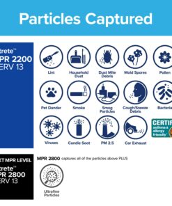 Filtrete 20x20x1 Air Filter, MPR 2200, MERV 13, Healthy Living Elite Allergen 3-Month Pleated 1-Inch Air Filters, 2 Filters 9 815bTvYqQwL