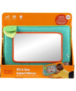 Bright Starts Sit and See Safari Floor Mirror Tummy Time Activity Toy, Ages Newborn + Multi Color 29 815d5gISHmL