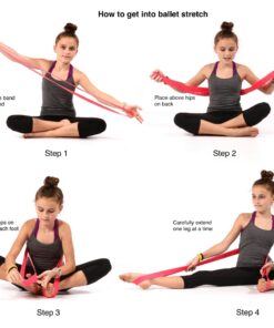 Ballet Stretch Band for Dance, Gymnastics, Cheerleading, Pilates. Improves Elastic Flexibility and Enhances Daily Stretching - Designed by PS Athletic Pink 13 815dNzUN5gL