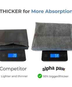 Alpha Paw - Odor Eliminating Pee Pads for Dogs, Extra Thick Disposable Leak-Proof Dog Pads, Quick-Dry, Non-Slip Backing, With Pheromones To Attract Your Dog Standard (22"x 23") 19 815dOBetQL