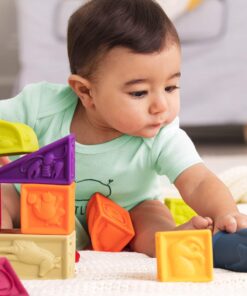 B. toys- Alphabetical Sort & Stack Developmental Baby Blocks- 26 soft blocks for kids & babys- Elemenosqueeze- 6 months + Baby Blocks Set 1 28 815dRoVBKhL