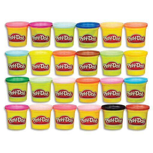 Play-Doh Modeling Compound 24-Pack Case of Colors, Party Favors, Non-Toxic, Multi-Color, 3-Ounce Cans, Ages 2 and up (Amazon Exclusive) Multicolor Frustration-Free Packaging