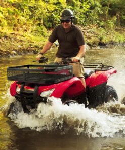 Goplus ATV Front Rack, Universal ATV Storage Rack, Heavy Duty Luggage Carrier with Metal Mesh Frame, ATV/UTV Cargo Basket, 36.5”L x 17.5”W x 6.5”H 24 815hCX buL