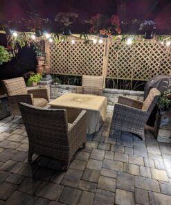 Brightech Ambience Pro - Waterproof LED Outdoor String Lights - Hanging, Dimmable Vintage Edison Bulbs - 48 Ft Commercial Grade Patio Lights, Christmas Cafe Ambience in Your Backyard, 2W 15 Bulbs (2700k) Soft White 48 Feet 53 815kbqa6WL