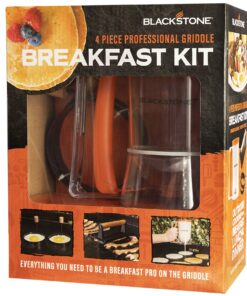Blackstone 1543 Griddle Breakfast Kit 4 Piece Set Include Batter Dispenser, Bacon Press, Two Egg/Pancake Rings with Handle-Best Indoor-Outdoor Cooking Accessory, Multiple 13 815lYTgO5vL