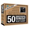 Closet Complete Model_Name.Value Supreme Quality, Heavyweight, 85-Gram, Virtually-Unbreakable Velvet, Ultra-Thin, Space Saving, No-Slip Suit Hangers, 360° Spinning Chrome, 50, Black, 50 Count Chrome Hook 13 815n2d1a0nL