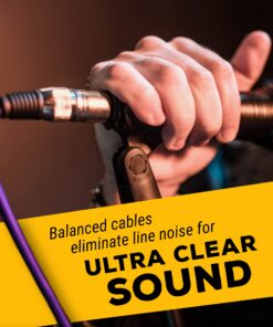 GLS Audio 3ft Patch Cable Cords - XLR Male to XLR Female Color Cables - 3' Balanced Snake Cord - 6 Pack 3 Ft. Multicolored 20 815nao7OdXL 1