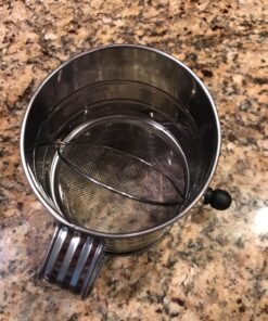 Norpro 3-Cup Stainless Steel Rotary Hand Crank Flour Sifter With 2 Wire Agitator 32 815oXLfZDPL