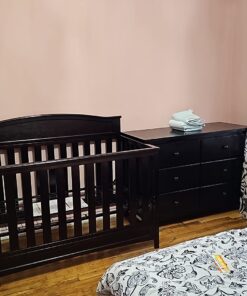 Delta Children Emery 4-in-1 Convertible Baby Crib - Greenguard Gold Certified, Dark Chocolate 4-in-1 Crib 37 815omxMO69L