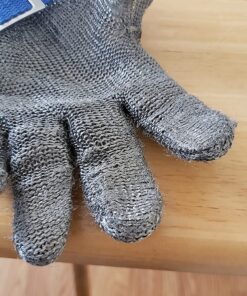 Schwer ANSI A9 Cut Resistant Glove, Stainless Steel Mesh Metal Glove, Food Grade for Kitchen Cooking, Butcher Meat Cutting, Oyster Shucking, Mandoline, Fishing(M, 1 PCS) Medium (Pack of 1) 1.0 Steel Wire 18 815py1NUGXL