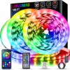 Leeleberd Led Lights for Bedroom 100 ft (2 Rolls of 50ft) Music Sync Color Changing RGB Led Strip Lights with Remote App Control Bluetooth Led Strip, Led Lights for Room Home Kitchen Decor Party 34 815sBbUN7LL