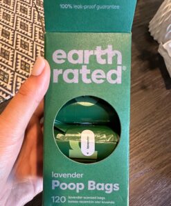 Earth Rated Dog Poop Bags, Guaranteed Leak Proof and Extra Thick Waste Bag Refill Rolls For Dogs, Lavender Scented, 120 Count 120 Bags Lavender-Scented 37 815t8q1sEHL