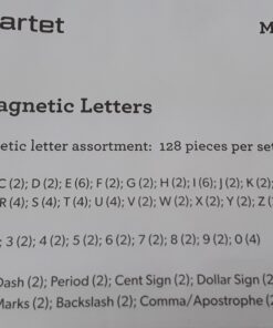 Quartet Characters for Magnetic Letter Boards, Helvetica Font, 1 Inch, 128 Characters per Set, White (M1) 128 Letters/Numbers/Symbols 14 815vTWr yzL