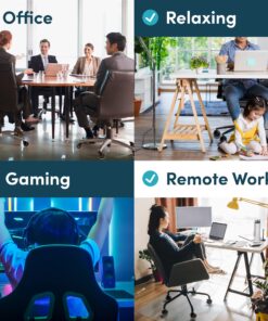 Office Chair Wheels Replacement Rubber Chair casters for Hardwood Floors and Carpet, Set of 5, Heavy Duty casters for Chairs to Replace Office Chair mats - Fits 98% 1. Clear 22 815vUiDaq4L