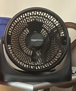 Amazon Basics 3 Speed Small Room Air Circulator Fan, 11-Inch, Blade, Black, 7.6"D x 14.8"W x 14.1"H 45 815vyryKhcL