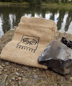 Alternative view of KonvoySG English Flint Stone Rock for Use with A Carbon Steel Striker (not Included) for Bushcraft, Survival and Camping Activities. Comes in an Emergency Tinder Jute Bag.