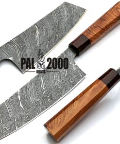 Inch Custom Handmade Forged Damascus Steel Fixed Blade Serbian Chef Knife edc With Sheath (9283) 9283 14 815wLCVrXAL