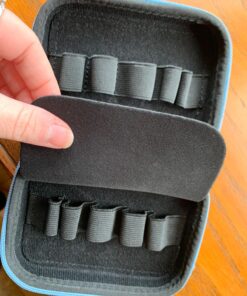 Aroma Outfitters Essential Oil Carrying Case. Premium Storage Protection & Organizer for Roller Bottles. Carry Case Protects up to 10 Roller Balls and Sample Drams - Perfect for Travel (Blue) 10 Bottle Blue 32 815wTM0UxhL