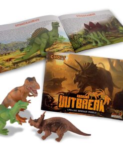 Dinosaur Toys - 20 Packs Dinosaur Figure Play Set with Educational Book, Toy for 3 4 5 6 7 8 Year Old Boys - Plastic Dinosaurs Birthday Gift for Kids 27 815xhauMmhL