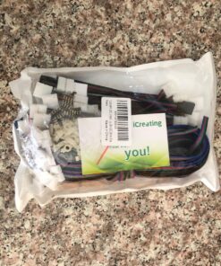 5050 4Pin LED Strip Connector Kit - iCreating 10mm RGB 4 Pin LED Connector Accessories Kit Include L LED Connectors for Strip Lights, 4-pin LED Light Strip Connectors with Wire, LED Extension Cable 16.4ft 31 815y5Fcu1KL