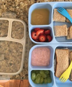 Leakproof, 3 Compartment, Bento Lunch Box, Airtight Food Storage Container (1 Pc) - Blue 46 815z3yEx3BL