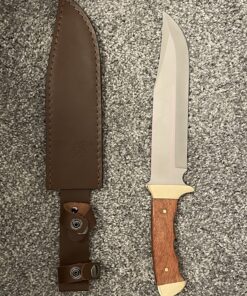 Mossy Oak 14-inch Bowie Knife, Full-tang Fixed Blade, Wood Handle Hunting Knife with Leather Sheath for Camping, Hiking, Survival 56 815zNXnBmeL