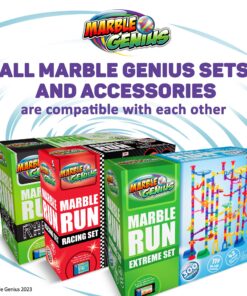 Marble Genius Marble Run (300 Complete Pieces) Maze Track or Race Games for Kids Ages 4-8, for Adults, Teens, and Toddlers, (118 Translucent Marbulous Pieces + 119 Glass-Marble Set), Extreme Set 4.) Extreme Set - 300 Complete Pieces 29 815zoAledL