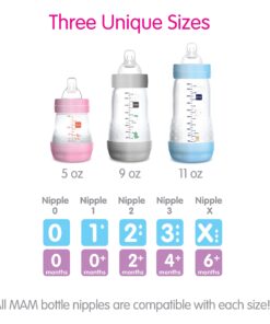 MAM Easy Start Anti-Colic Bottle, 5 oz (1-Count), Newborn Essentials, Slow Flow Bottles with Silicone Nipple, Unisex Baby Bottles, White 1 Count (Pack of 1) 27 816 O9RcSYL 1