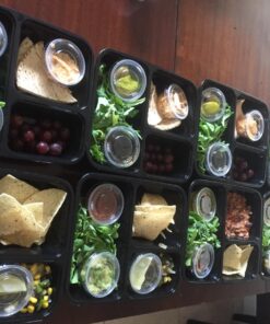 30 Value Pack - SimpleHouseware 3 Compartment Reusable Meal Prep Food Storage Container Lunch Boxes, Stackable and Dishwasher, Microwave, Freezer Safe (36 ounces) 30 Pack 24 8161HyHDkDL