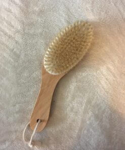 Touch Me 3 Set Body Brush Set - Long Wooden Dry Bath Body Back Brush, Contour Handle Natural Bristle Brush and Facial Brush 22 8161NjRTwpL